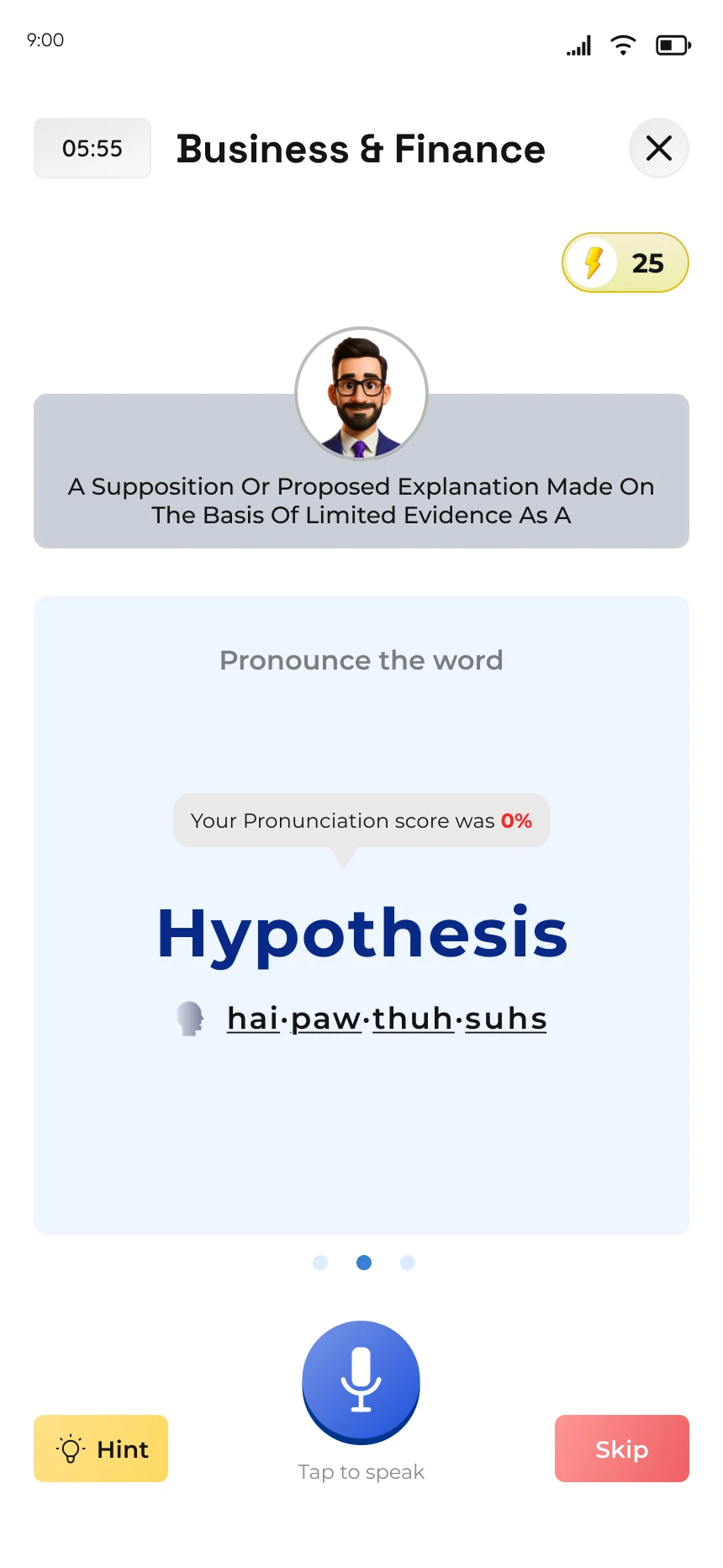 Pronunciation practice